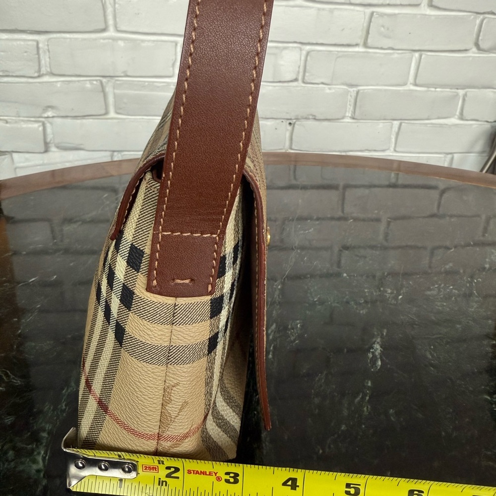 Burberry London Shoulder Bag, Burberry London RARE Nova Check Canvas and Leather - Picture 10 of 10